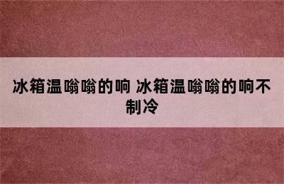 冰箱温嗡嗡的响 冰箱温嗡嗡的响不制冷